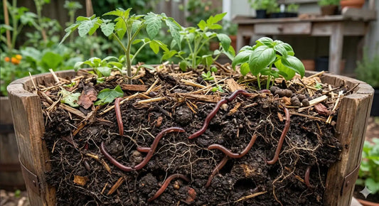 Kompostwürmer und Living Soil
